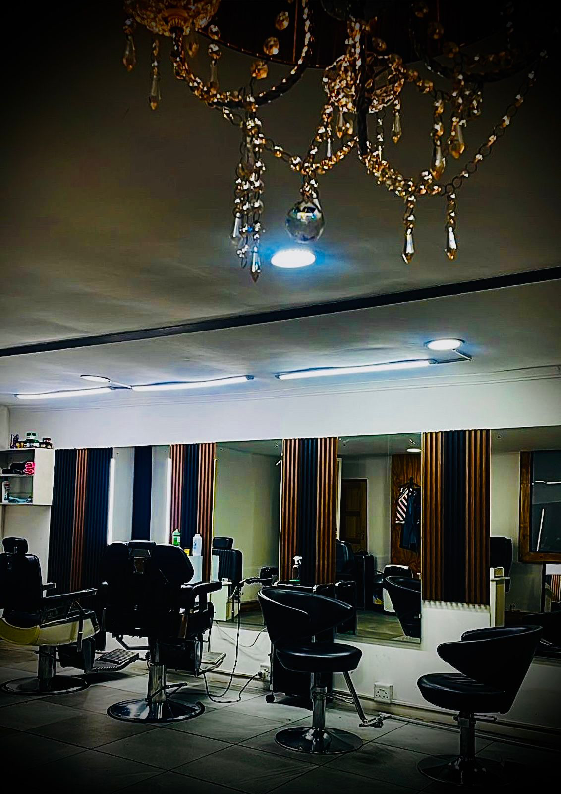 Luxury barbershop interior